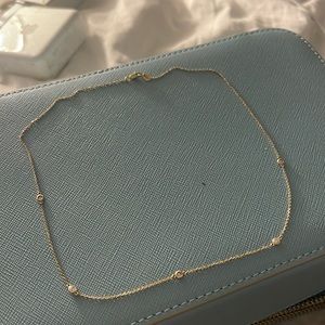 Diamond by the Yard Necklace / Tanya / .25ct / White Full Cut Genuine / 14k Gold